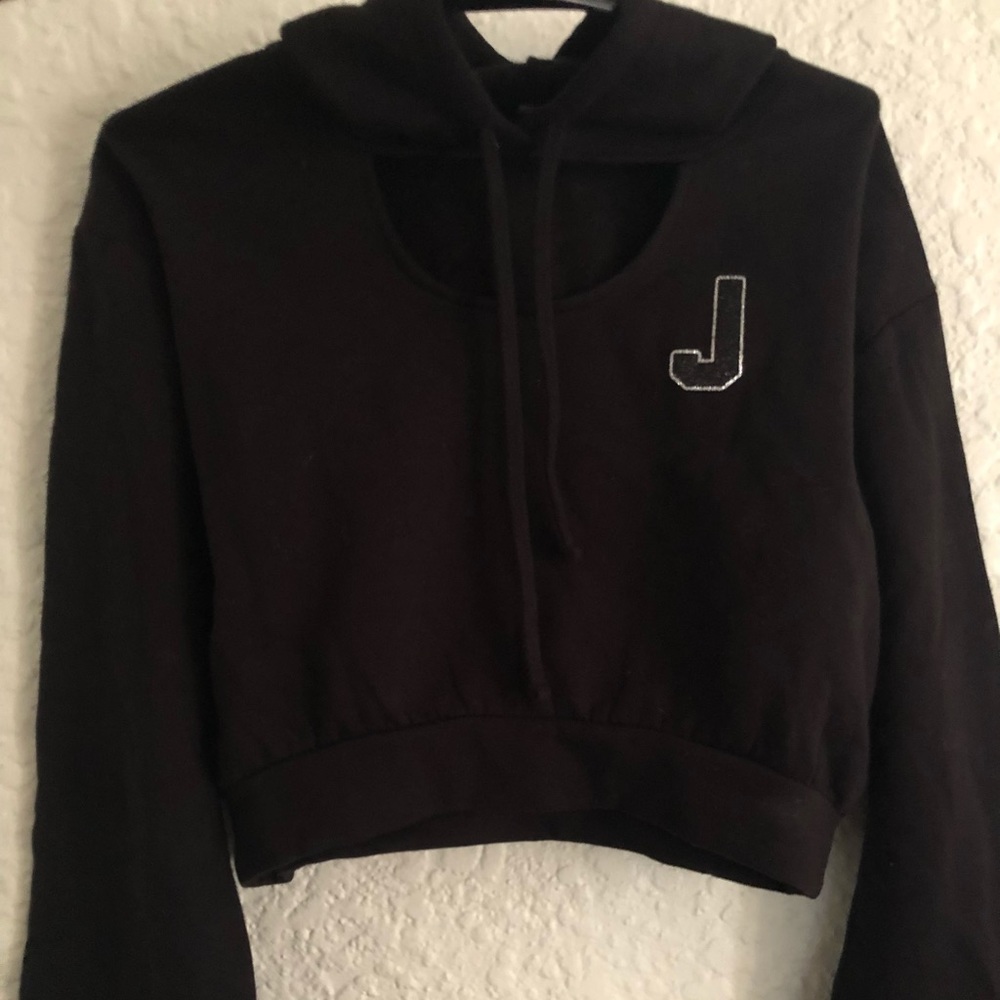 Juicy Couture crop hoodie flared sleeve
